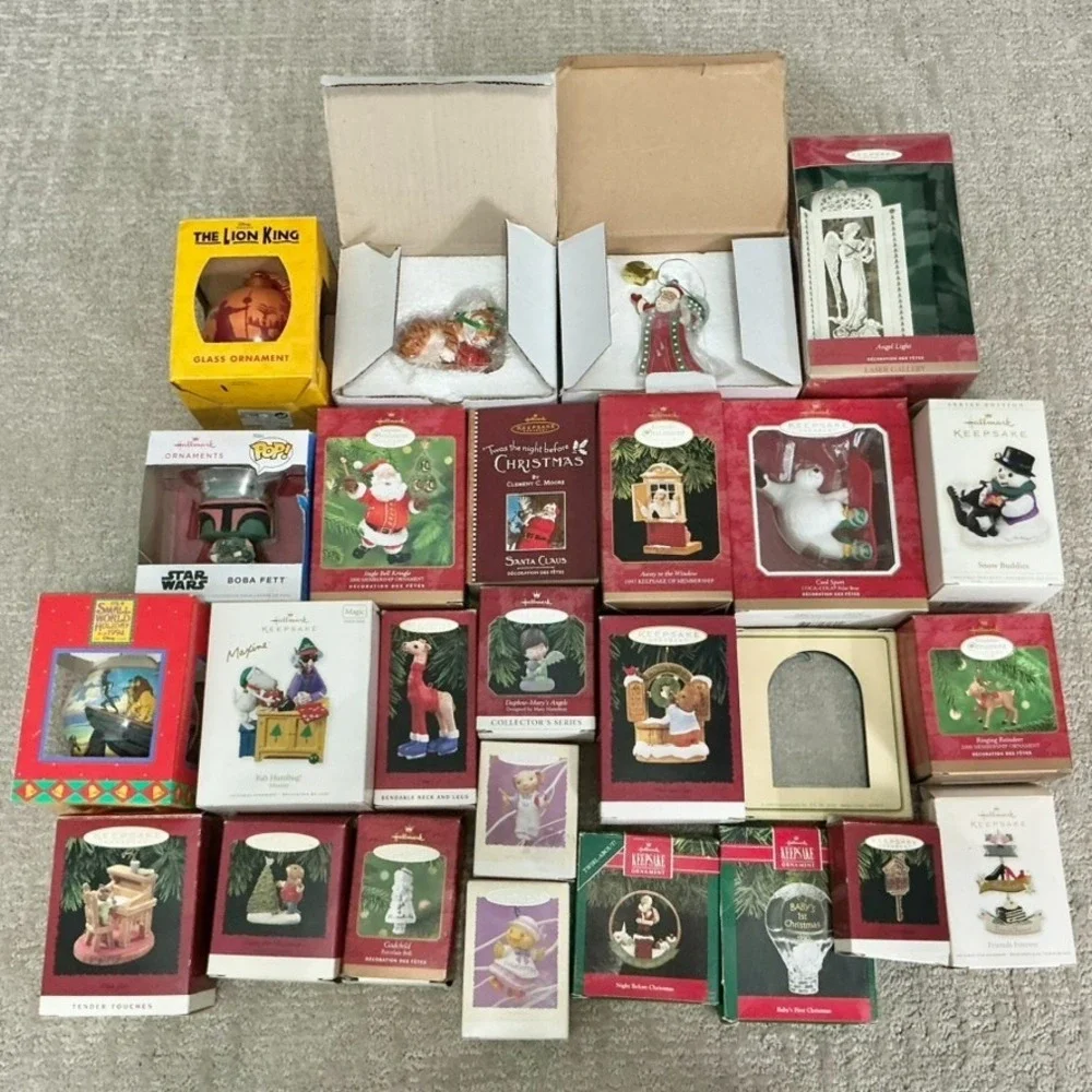 Christmas Holiday Ornament Mixed LOT of 25 Pieces Hallmark Disney Danbury Mint